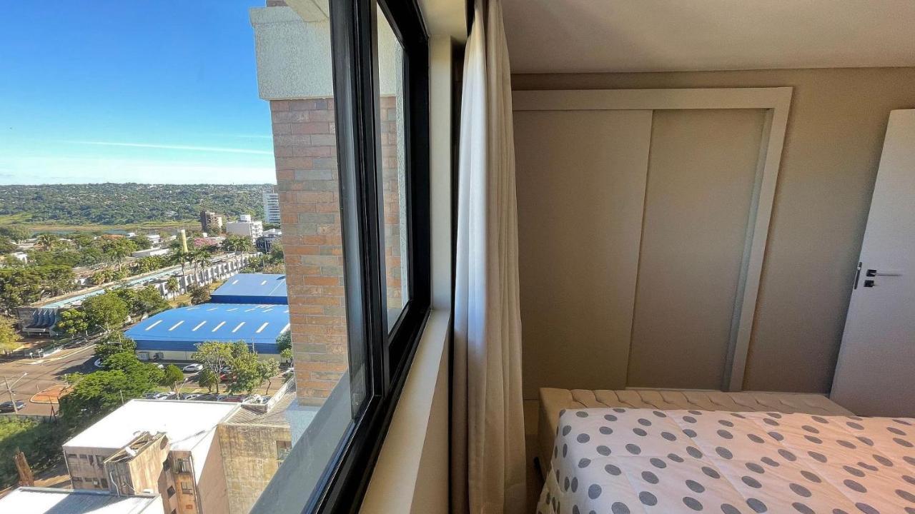 フォス・ド・イグアスStudio No Ultimo Andar No Centro De Foz Com Vista Para O Rio Paranaアパートメント エクステリア 写真